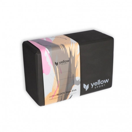 Joogaplokk Yellow Sport must 22,8 x 15,2 x 10 cm