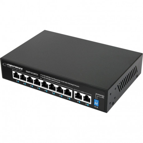 Esperanza võrgulüliti ENS108 10-port PoE 10/100/1000 120W matrix
