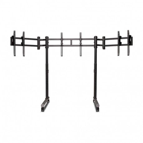 Next Level Racing Floor stand | Tube Freestanding Triple Monitor Stand | Up to 3x43 " | Height adjus
