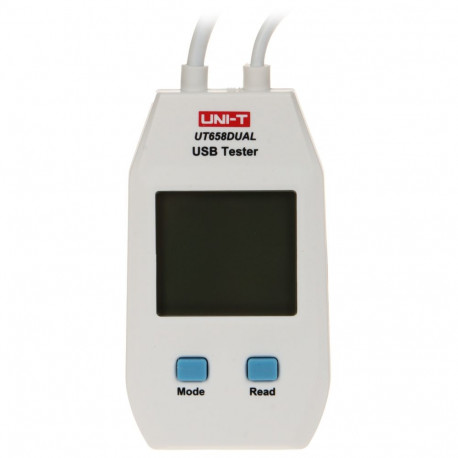 UNI-T UT658DUAL Tester:USB socket;LCD;VDC:4÷24V;10mVDC;I DC:50mA÷5A