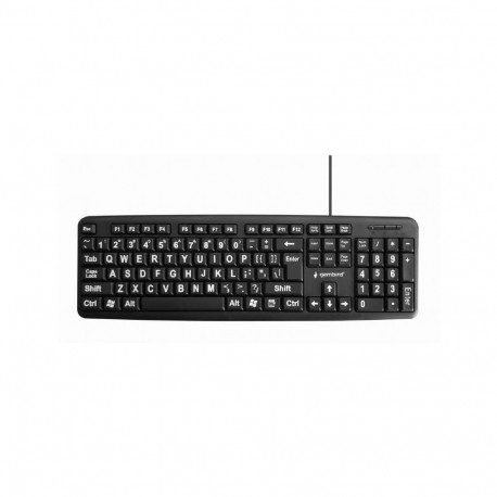 Gembird KEYBOARD STANDART USB ENG BIG/LETT. BLACK KB-US-103