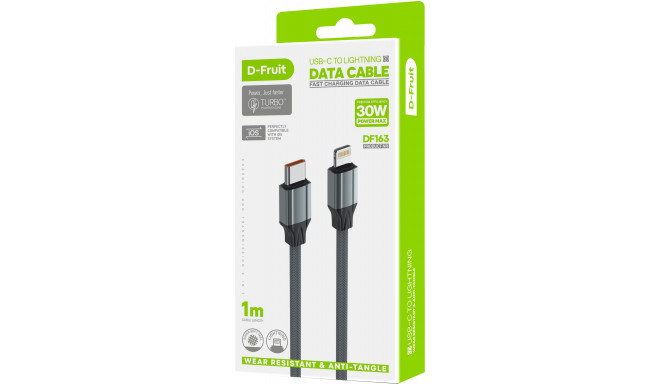 D-Fruit kaabel USB-C - Lightning DF163 1m, hall