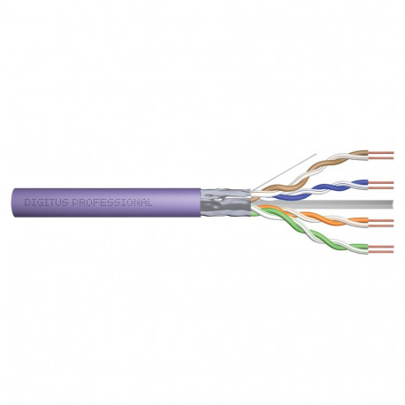 DIGITUS Cat6 F/UTP keerupaar-installatsioonikaabel 100m lilla