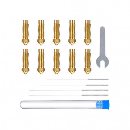 ELEGOO Neptune 4 Plus / 4 Max Brass Nozzle Set (0.4 mm x4, 0.6 mm x2, 0.8 mm x2, 1.0 mm x2)