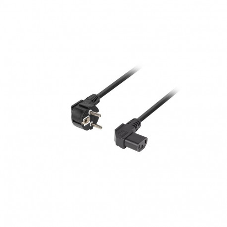 CEE 7/7->IEC 320 C13 POWER CORD 3M ANGLED RIGHT VDE BLACK LANBERG
