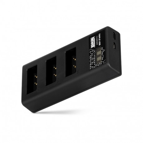 Battery Charger - Newell CD-USB-C Three-Channel Charger for Canon LP-E17 Batteries, USB-C, Micro USB