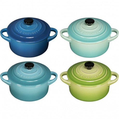 Le Creuset keraamiline komplekt 4 väikest vormi 10x5cm ocean