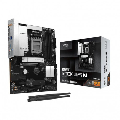 Asrock Mainboard||AMD B850|Socket AM5|ATX|RAM DDR5-SDRAM|4xSlots|Wi-Fi Yes|Bluetooth Yes|B850ROCKWIF