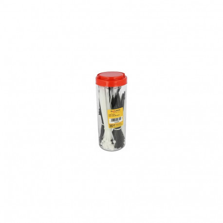 Kaablisidemete sortimendikarp 600tk, must/valge
