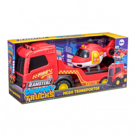 TEAMSTERZ Fire transporter with helicopter, 35 cm