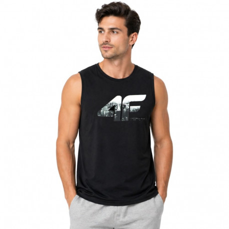 Koszulka męska 4F M357 głęboka czerń 4FWSS26TSLEM357 20S XL