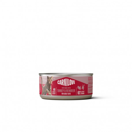 Carnilove Turkey & Reindeer canned food for cats 100g