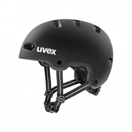 Children's Cycling Helmet - UVEX Kid 4 55–58 cm Hard Shell Impact-Resistant Black Matt