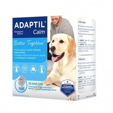 Pet Calming Diffuser - CEVA Adaptil Calm Diffuser And Refill, Continuous Use, White