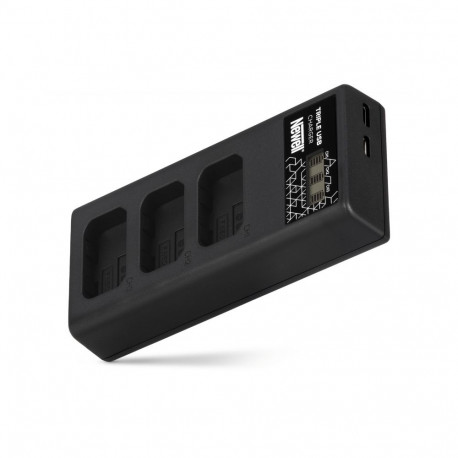 Battery Charger - Newell CD-USB-C Three-Channel Charger for Sony NP-FW50 Batteries, USB-C, Micro USB
