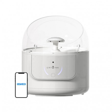 Pet Water Fountain - Catlink Pure Smart Water Fountain, 2.3L Capacity, App Monitoring, White