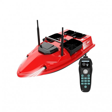 Fishing Equipment - Flytec V803 Remote-Controlled Bait Boat 12000mAh 500m Range Black/Red