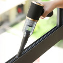 Mini Foldable Handheld Car Vacuum Cleaner with Blower Function - Black