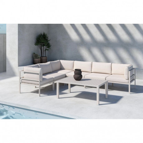 Lounge komplekt COPACABANA nurgadiivani ja lauaga