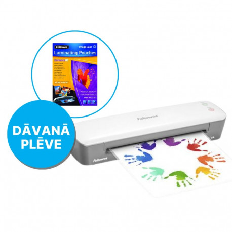 Fellowes White/Gray Ion A4 Laminator  + DĀVANA ImageLast A4 80 micron 100-pack