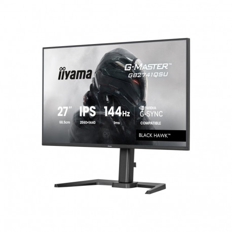 IIYAMA mängurimonitor G-Master Black Hawk GB2741QSU-B1 27inch IPS FreeSync 2560x1440 144Hz 300cd/m H