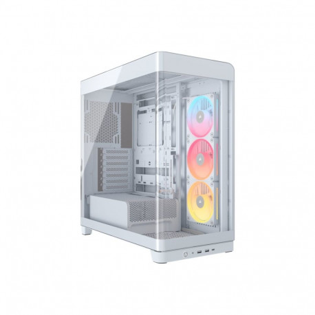 Corsair arvutikorpus FRAME 4500X LX-R RGB karastatud klaasist, valge