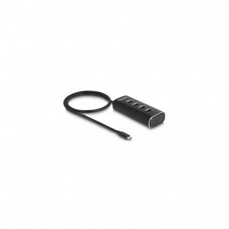 DeLOCK 4 Port USB 10 Gbps Hub with USB Type-C connector 60 cm Cable and Switch for each port