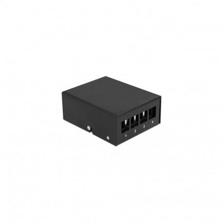 DeLOCK Keystone Patch Panel 4 Port black