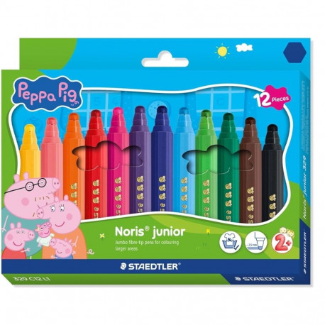 Fibre-tip pen STAEDTLER Junior Peppa Pig 12 colors