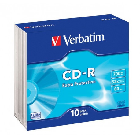 Verbatim CD-R 52x 700MB SlimCase 10tk karbis