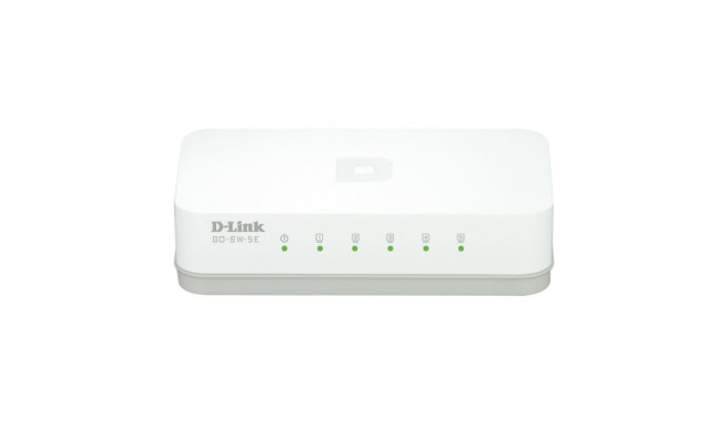 D-Link lüliti GO-SW-5E/E 5-pordiline fast ethernet lauale mõeldud