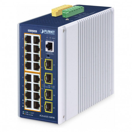 PLANET tööstuslik 16-Port 10/100/1000T + 4 1G/2,5 SFP POE