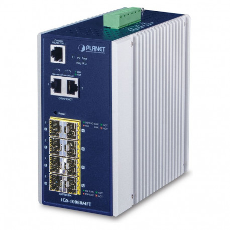 "Planet IGS-10080MFT Industrial Managed Switch"