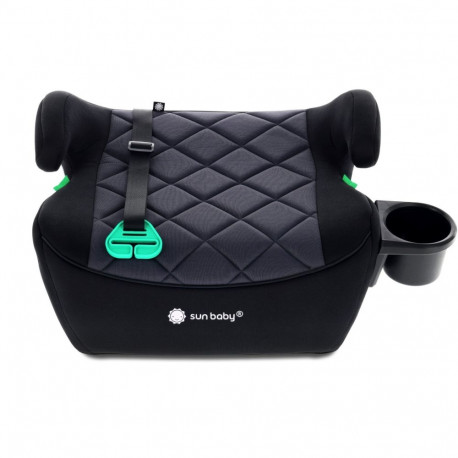SUNBABY tõstekõrgendaja LittleNestPro ISOFIX 125-150cm tassihoidjaga, must