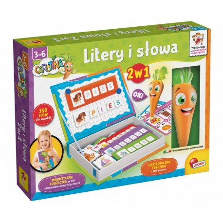 Zestaw carotina litery i słowa 2 w 1