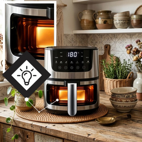 Frytkownica beztłuszczowa air fryer 5l piekarnik 1500w 7 trybów airfryer- or1353