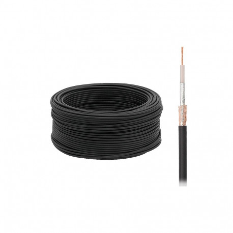 1722# koaksiaalkaabel rg58 50ohm rg40 100tk, must