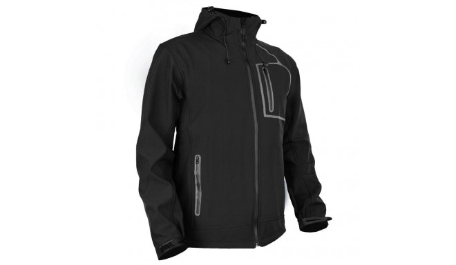 MENS JACKET SOFTSHELL STR_027_BLACK_L