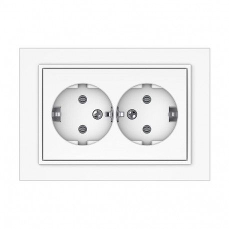 SOCKET TWO PLACESRP16-021 QR1000 valge