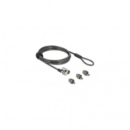 Navilock 20676 cable lock Black, Silver 2 m