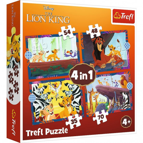 TREFL DISNEY Puzzle 4 in 1 set The Lion King