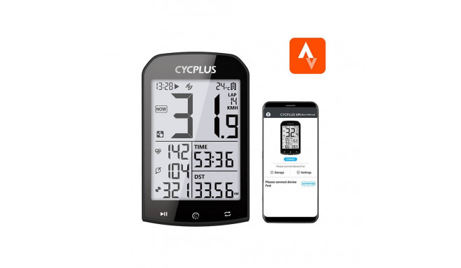 GPS bike computer Cycplus M1 - compatibile with Strava, Trainingpeaks etc.