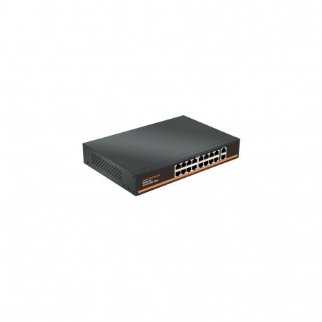 PoE switch 16x Gigabit PoE + 2x Gigabit UPLINK, 250W