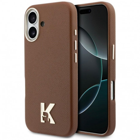 KARL LAGERFELD case for IPHONE 17 compatible with MagSafe KLHMP17S5PGFKHGW (Karl Head Logo) brown