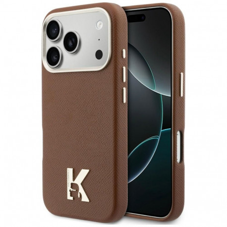 KARL LAGERFELD case for IPHONE 17 Pro compatible with MagSafe KLHMP17L5PGFKHGW (Karl Head Logo) brow