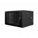 Seinale paigaldatav kapp 19 6U 600x600mm kahe sektsiooniga, must