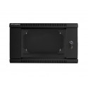 Seinale paigaldatav kapp 19 6U 600x600mm kahe sektsiooniga, must