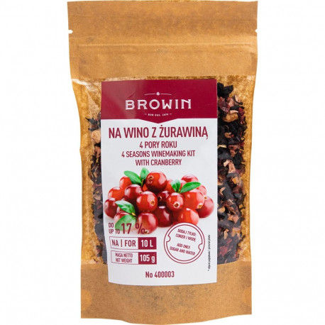 Browin Winemaking Kit 4 SEASONS - Cranberry, 400003, 10L, 0.105kg