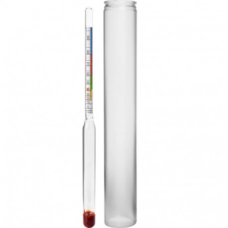 Hydrometer with potential alcohol scale BROWIN 405552, 2.2x2.2x24.9 cm, 32 g