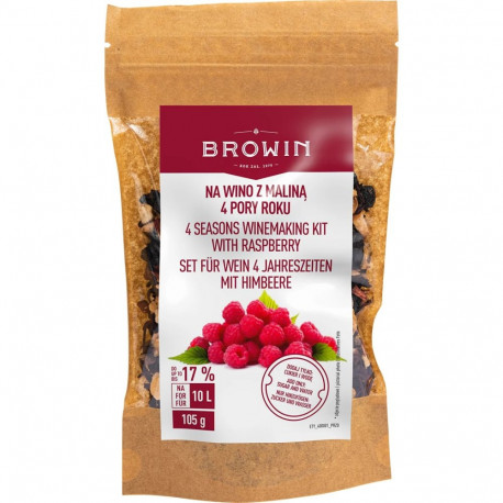 4 hooaja veinitegemise komplekt - vaarikas BROWIN 400001 10L